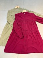 Solid Tiered Front-Button Top Dress - Image 4
