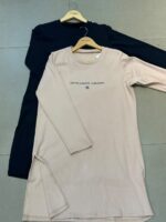 Minimalist Slogan Printed Longline Top - Image 3