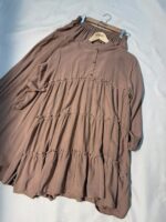 Solid Tiered Babydoll & Wide-Leg Trouser Co-Ord Set - Image 5