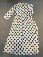 Chic Brown Polka Dot Maxi Dress - Image 4