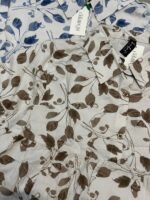 Premium Slub Cotton Leaf Printed Shirt Dress - Image 4