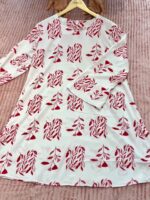 Leaf Print Longline Top - Image 3