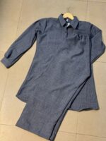 Solid Textured Long Line Shirt & Wide-Leg Trousers Co-Ord Set - Image 3