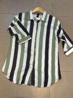 Vertical Bold Striped Button-Down Top - Image 3
