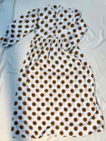 Chic Brown Polka Dot Maxi Dress - Image 3