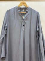 Mandarin Collar Buttoned Long Top - Image 2