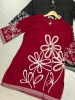 Floral Print Kurti & Matching Wide-Leg Trouser Set - Image 4