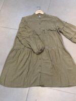 Solid Tiered Front-Button Top Dress - Image 3
