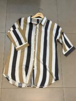 Vertical Bold Striped Button-Down Top - Image 4