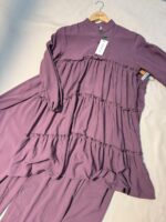 Solid Tiered Babydoll & Wide-Leg Trouser Co-Ord Set - Image 4