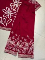 Floral Print Kurti & Matching Wide-Leg Trouser Set - Image 5