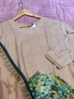 Beautiful Hand-Painted Floral Design Dress Set - Image 2