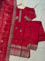 Scarlet Tassel Embroidered 3-Piece Suite - Image 4