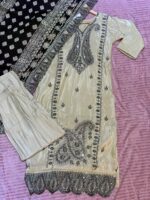 Ivory Paisley Silk Blend Suit - Image 3