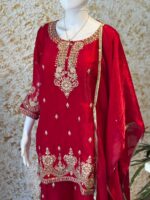 Radiant Ruby: Embellished 3-Piece Suit - Image 2