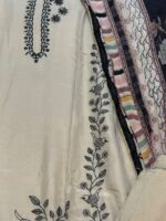 Ethereal Beige Silk Blend Embroidered Kurta Set with Designer Dupatta - Image 3