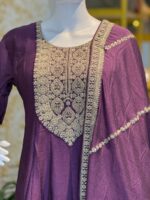 Royal Plum: Embroidered 3-Piece Suit - Image 2