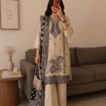 Ivory Paisley Silk Blend Suit